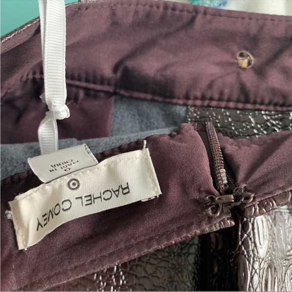 Women’s 0 RACHEL COMEY Target Embossed Chicory Coffee Button Front Midi Skirt - Picture 6 of 10